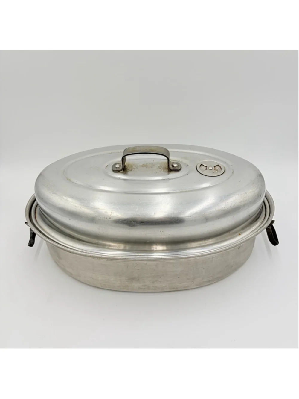MIRRO 876M Oval Aluminum ROASTER Roasting Pan w Lid & Rack Made in USA Vintage